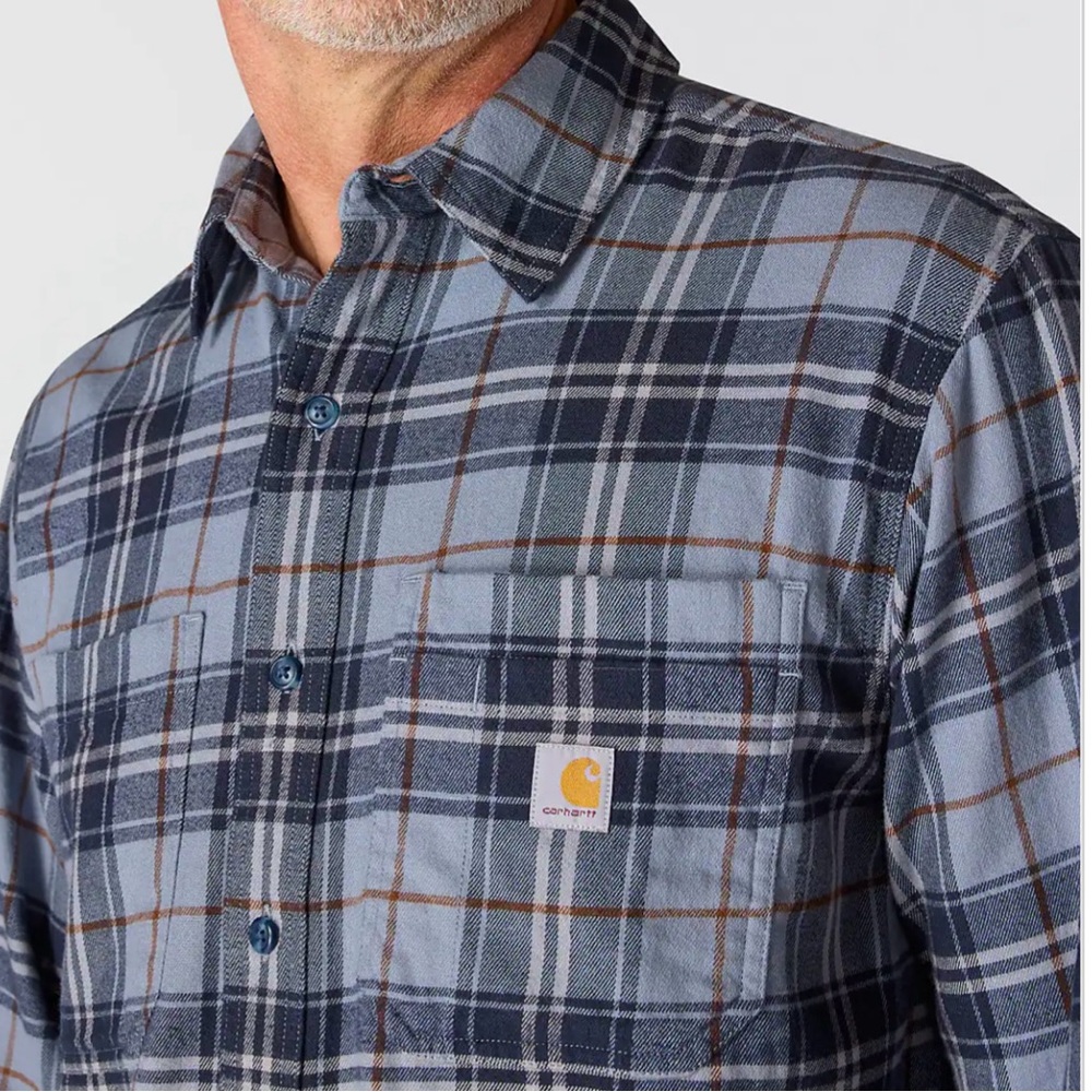 NWT Carhartt Rugged Flex 2XL (Tall) Plaid long sleeve Shirt - Picture 5 of 5